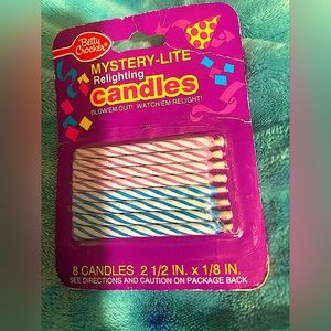 Vtg Betty Crocker reliting trick candles "mystery lights" NIP Rare eternal lites
